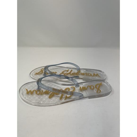 Sam Edelman Dean Clear Blue Jelly Flip Flop Women's Size 11M - Picture 4 of 9